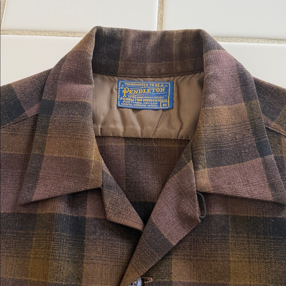 Pendleton Long Sleeve Shirt Wool Button Down M - image 4